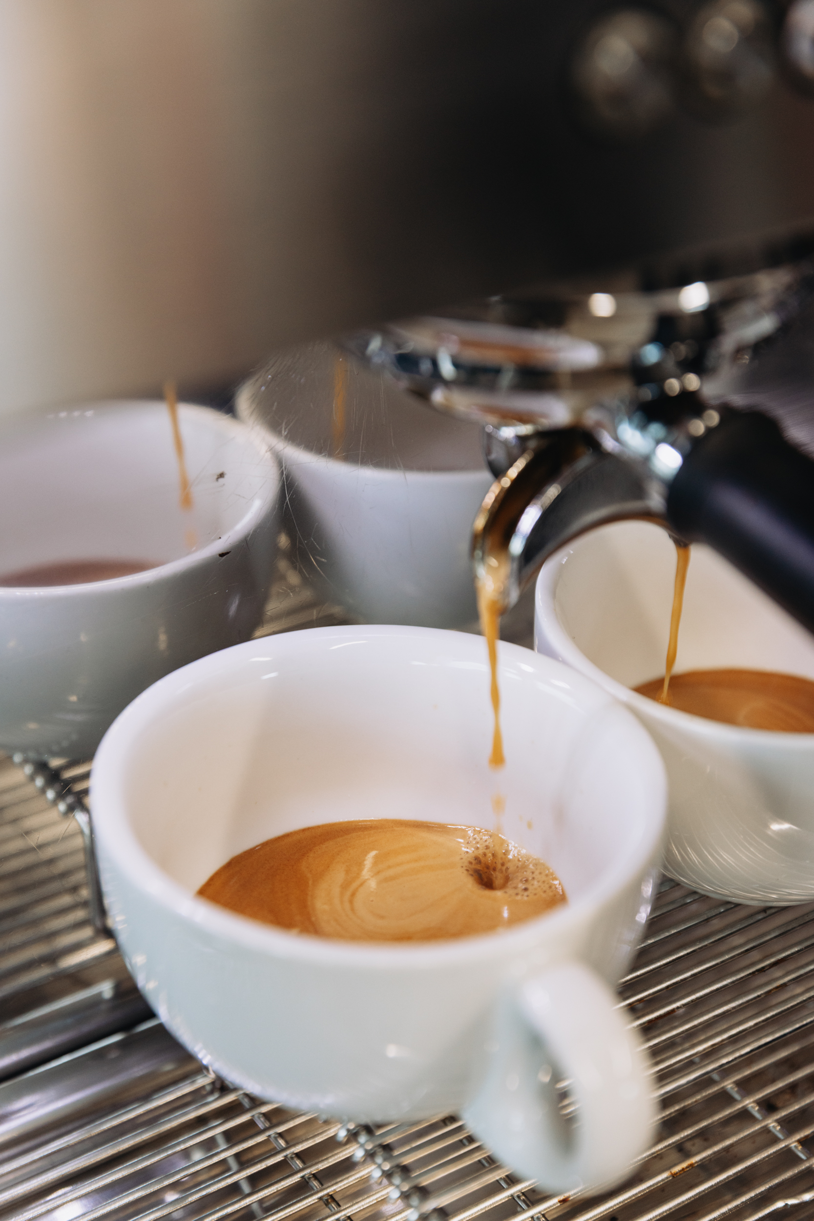 Freshly poured espresso with rich crema at Willowgate Café near Perth